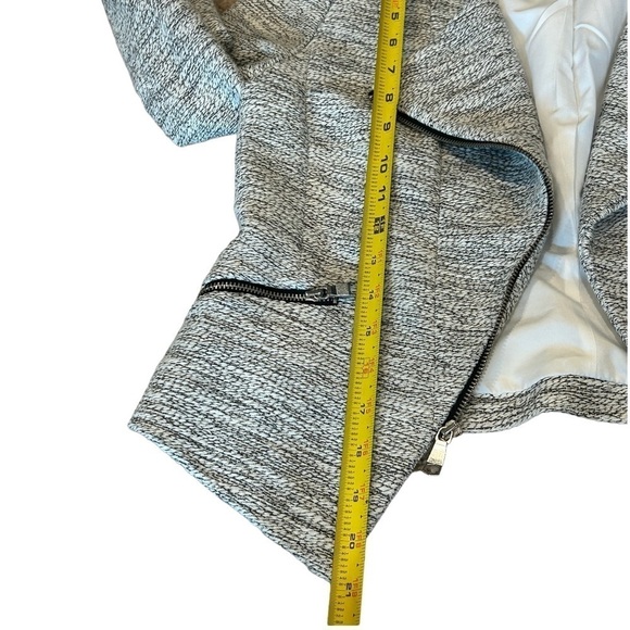 Banana Republic Factory Women's Moto Jacket Tweed Blazer White Black, 2P RN54023 - Picture 7 of 11